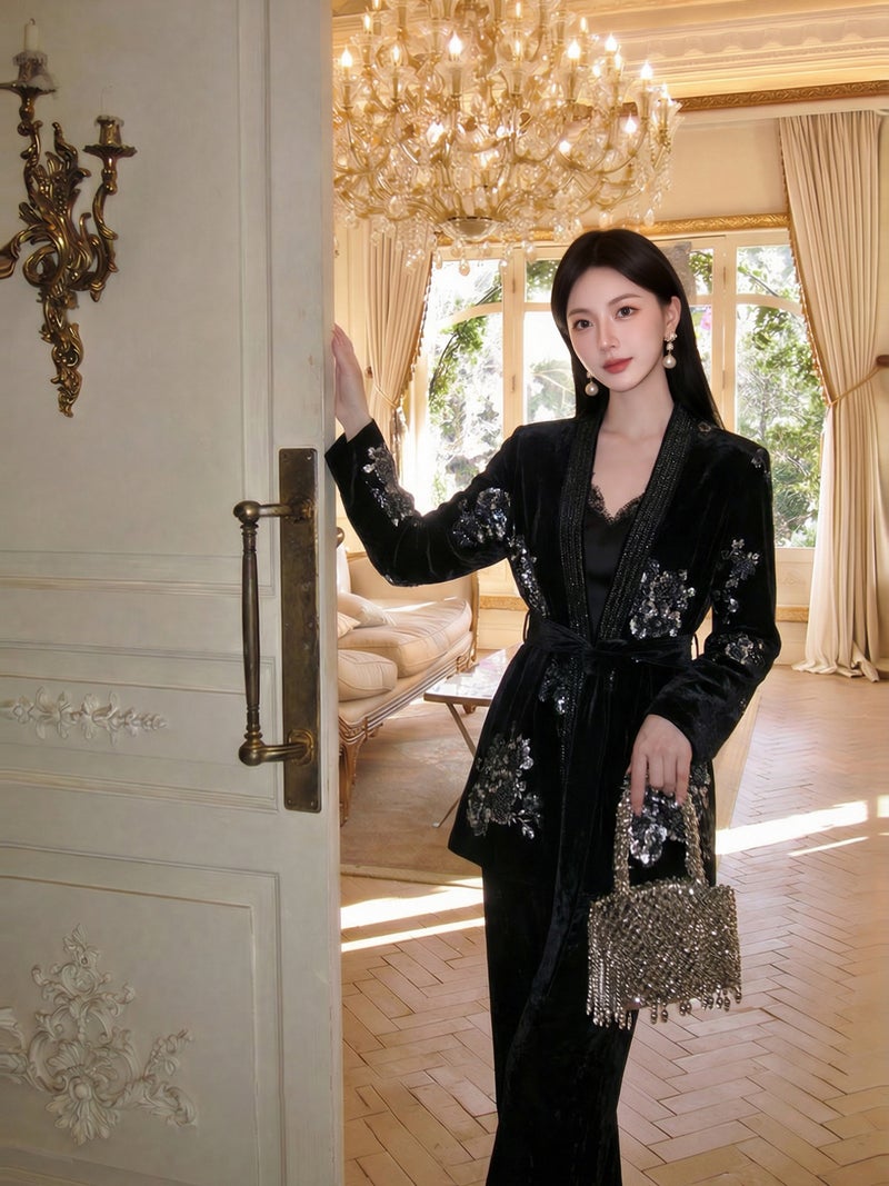 Yailla Versatile Modern Chinese Retro Style High-End Feel Trending This Year Luxurious and Elegant Heavy-Duty Embroidered Cotton-Padded Skirt for Women Niche Design Tang Skirt - Image 4
